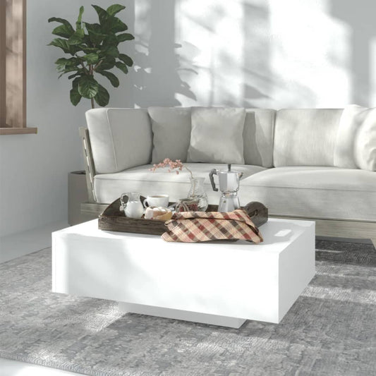 Tavolino da Salotto Bianco 85x55x31 cm in Legno Multistrato | homemem39