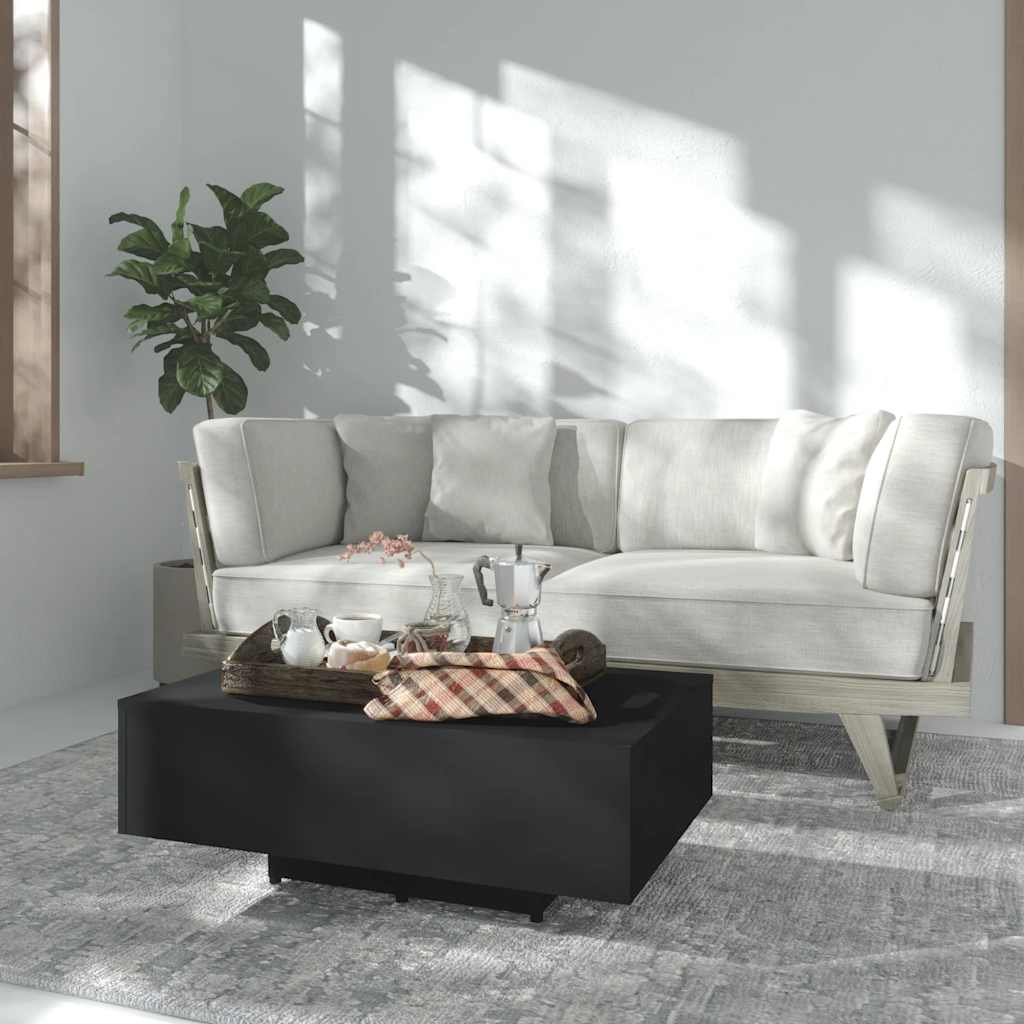 Tavolino da Salotto Nero 85x55x31 cm in Legno Multistrato | homemem39