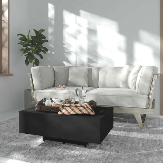 Tavolino da Salotto Nero 85x55x31 cm in Legno Multistrato | homemem39