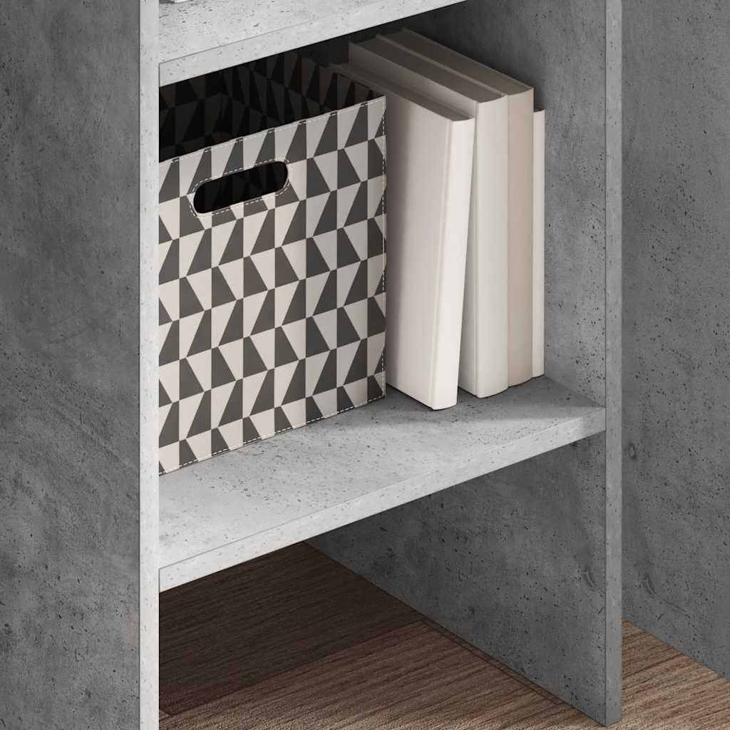 Libreria Grigio Cemento 40x35x180 cm in Legno Multistrato | homemem39