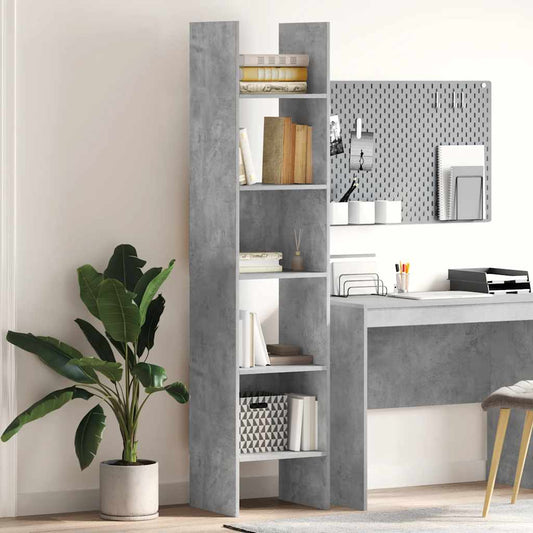 Libreria Grigio Cemento 40x35x180 cm in Legno Multistrato | homemem39