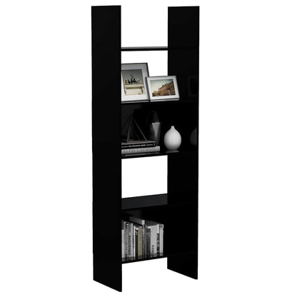 Libreria Nera 60x35x180 cm in Legno Multistrato