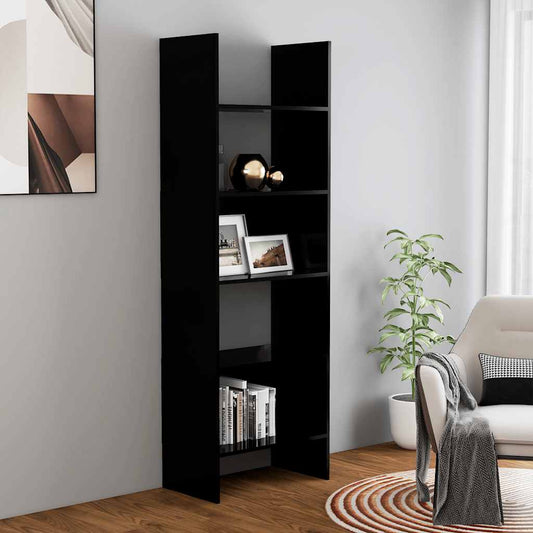 Libreria Nera 60x35x180 cm in Legno Multistrato | homemem39