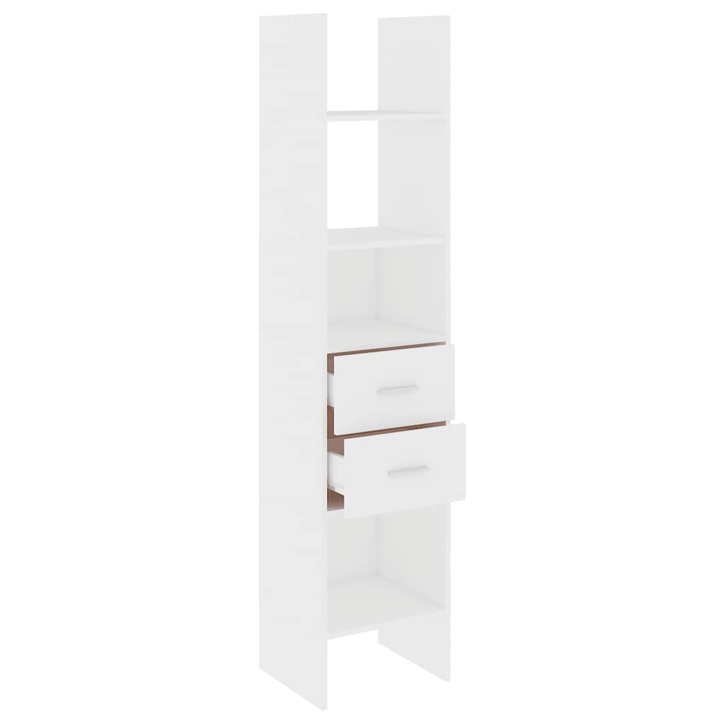 Libreria Bianca 40x35x180 cm in Legno Multistrato | homemem39