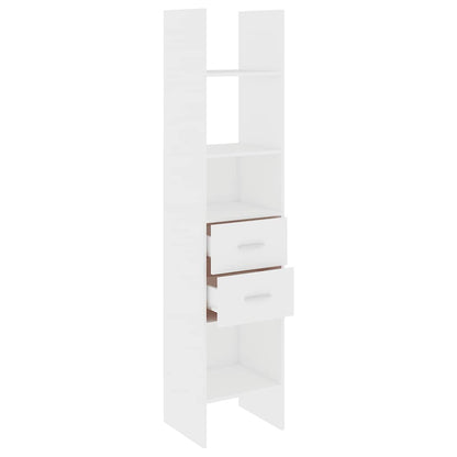 Libreria Bianca 40x35x180 cm in Legno Multistrato | homemem39