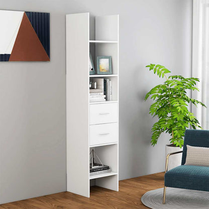 Libreria Bianca 40x35x180 cm in Legno Multistrato | homemem39