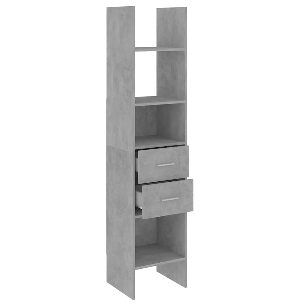 Libreria Grigio Cemento 40x35x180 cm in Legno Multistrato | homemem39