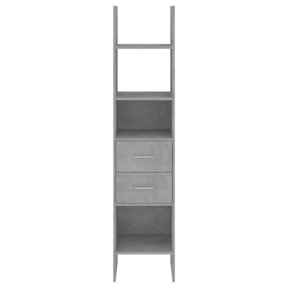 Libreria Grigio Cemento 40x35x180 cm in Legno Multistrato