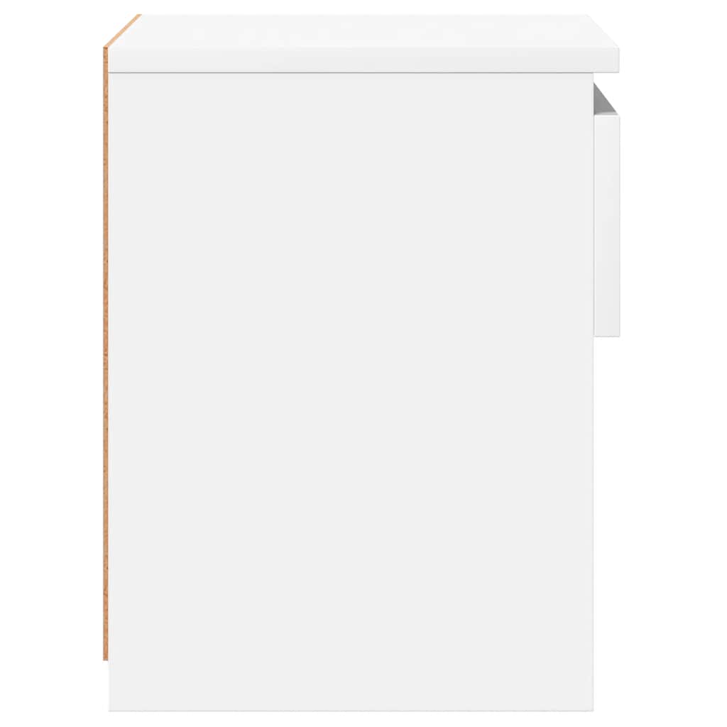 Comodino Bianco 40x30x39 cm in Legno Ingegnerizzato - homemem39