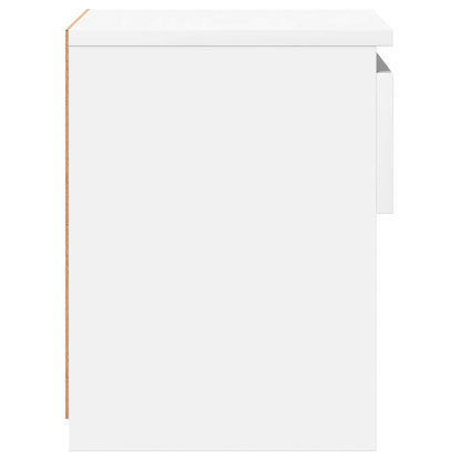 Comodino Bianco 40x30x39 cm in Legno Ingegnerizzato - homemem39