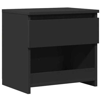 Comodino Nero 40x30x39 cm in Legno Multistrato - homemem39