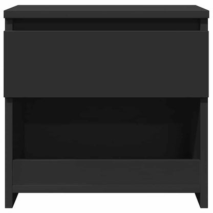 Comodino Nero 40x30x39 cm in Legno Multistrato - homemem39