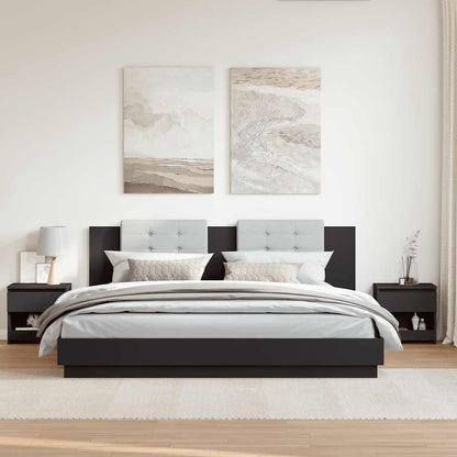 Comodini 2 pz Neri 40x30x39 cm in Legno Multistrato - homemem39