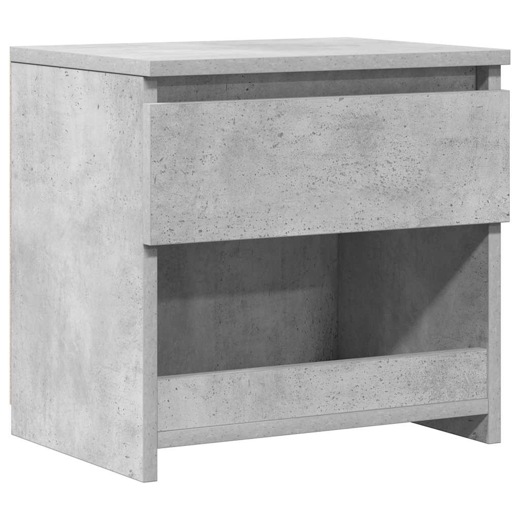Comodino Grigio Cemento 40x30x39 cm in Legno Multistrato - homemem39