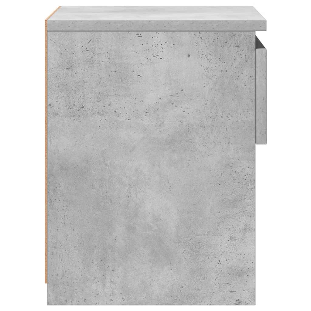 Comodino Grigio Cemento 40x30x39 cm in Legno Multistrato - homemem39