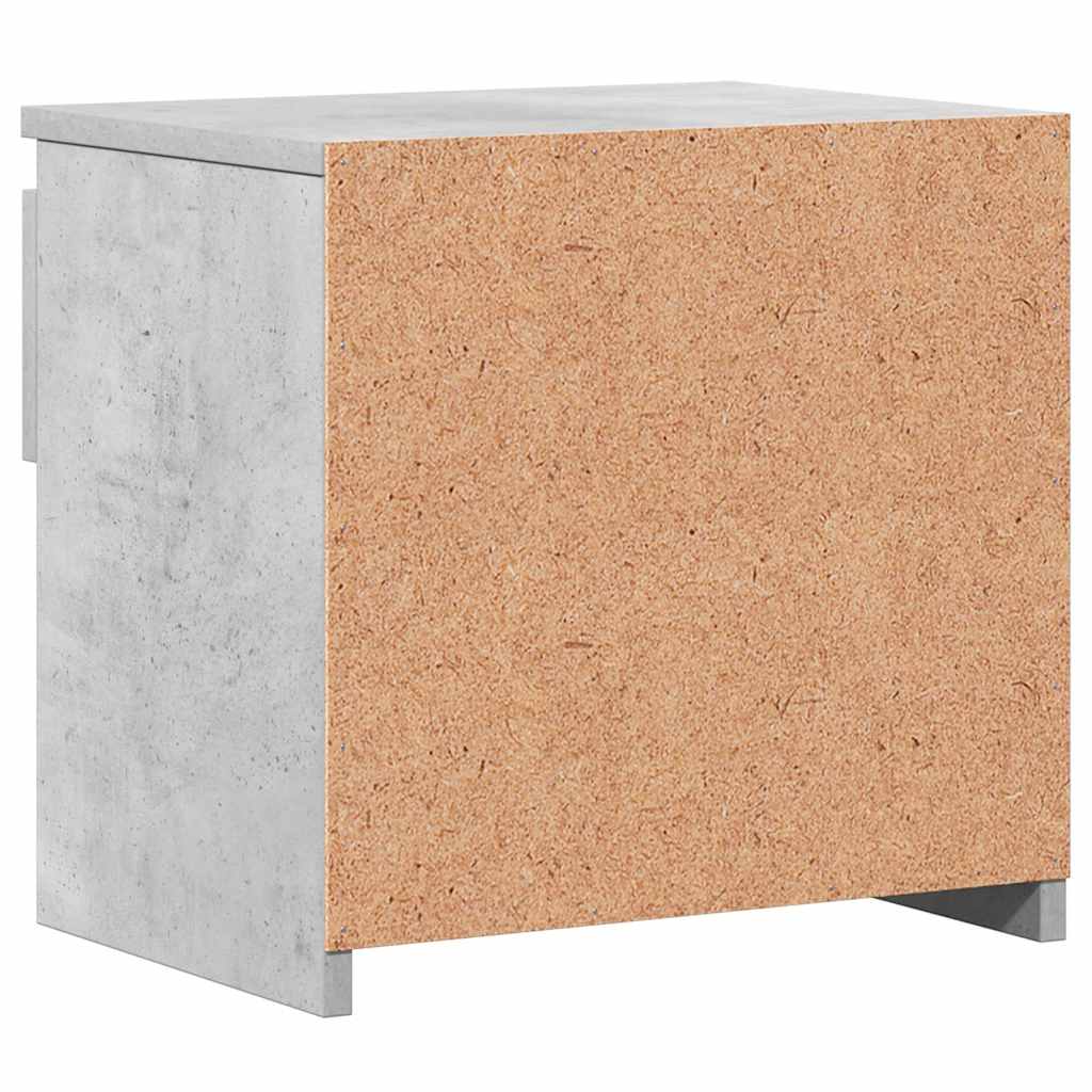 Comodino Grigio Cemento 40x30x39 cm in Legno Multistrato - homemem39