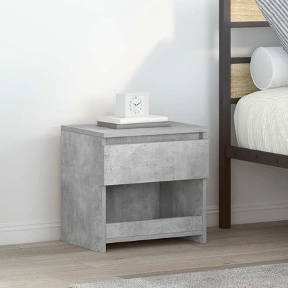 Comodino Grigio Cemento 40x30x39 cm in Legno Multistrato - homemem39