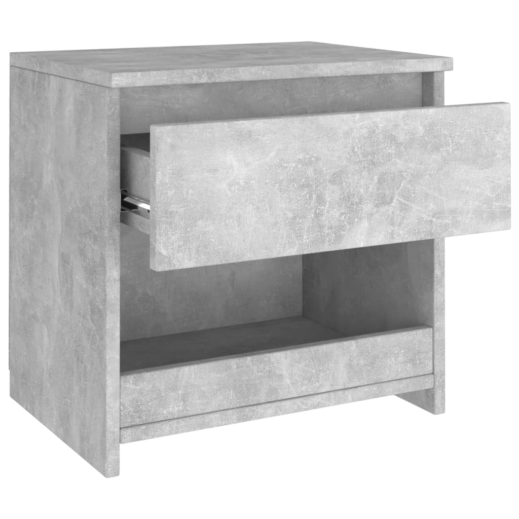 Comodini 2pz Grigio Cemento 40x30x39 cm in Legno Multistrato - homemem39