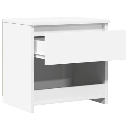 Comodino Bianco Lucido 40x30x39 cm in Legno Multistrato - homemem39