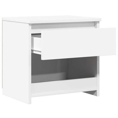 Comodino Bianco Lucido 40x30x39 cm in Legno Multistrato - homemem39
