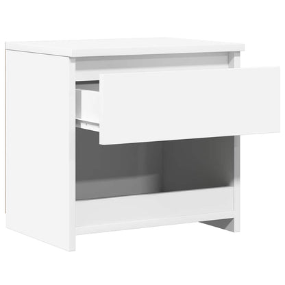 Comodini 2pz Bianco Lucido 40x30x39 cm in Legno Multistrato - homemem39
