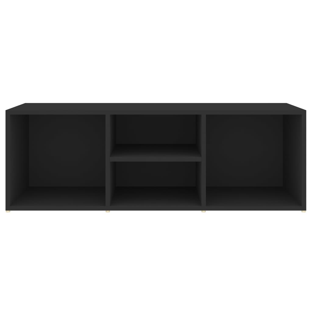 Panca Porta Scarpe Nera 105x35x35 cm in Legno Multistrato