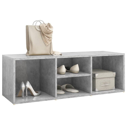 Panca Porta Scarpe Grigio Cemento 105x35x35cm Legno Multistrato