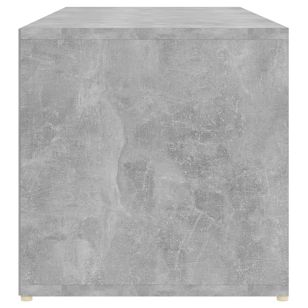 Panca Porta Scarpe Grigio Cemento 105x35x35cm Legno Multistrato