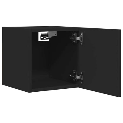 Mobile Porta TV a Parete Nero 30,5x30x30 cm - homemem39