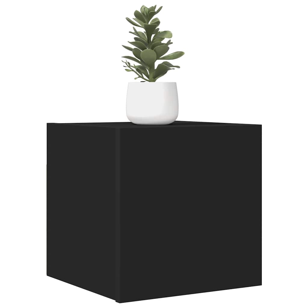 Mobili Porta TV a Parete 2pz Neri 30,5x30x30 cm - homemem39