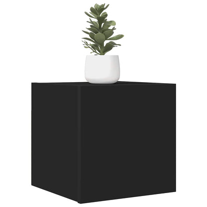 Mobili Porta TV a Parete 2pz Neri 30,5x30x30 cm - homemem39