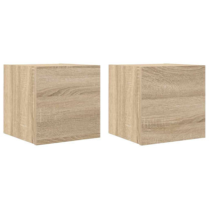 Mobili Porta TV a Parete 2pz Rovere Sonoma 30,5x30x30 cm
