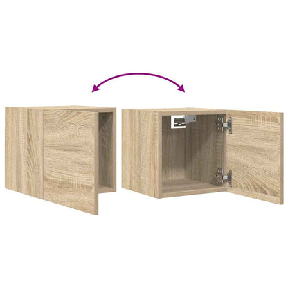 Mobili Porta TV a Parete 2pz Rovere Sonoma 30,5x30x30 cm
