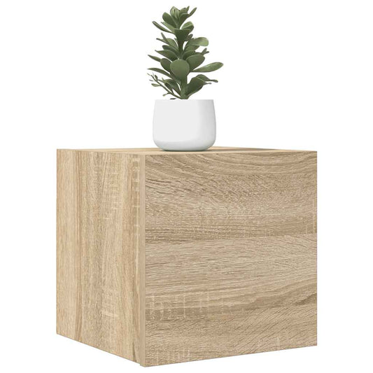 Mobili Porta TV a Parete 2pz Rovere Sonoma 30,5x30x30 cm