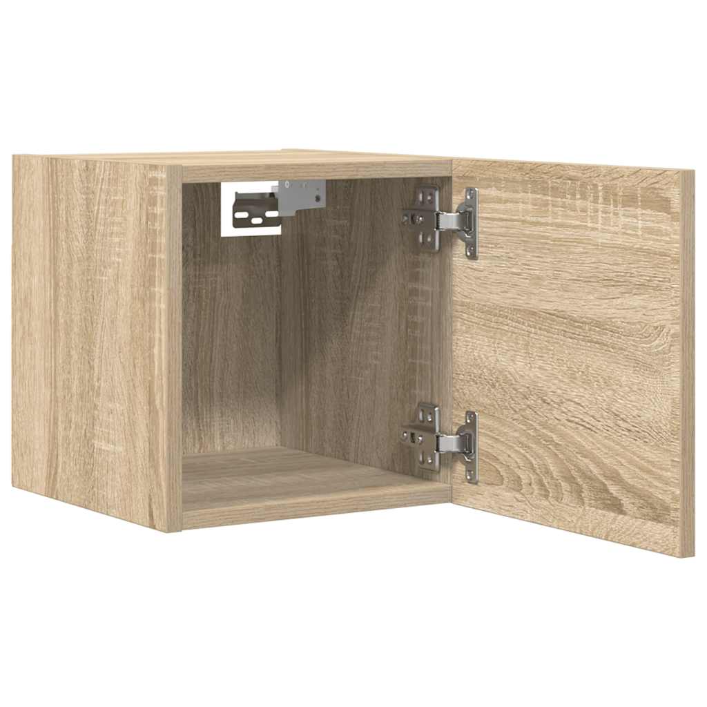 Mobili Porta TV a Parete 4pz Rovere Sonoma 30,5x30x30 cm