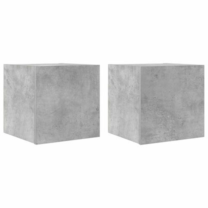 Mobili Porta TV a Parete 2pz Grigio Cemento 30,5x30x30 cm - homemem39