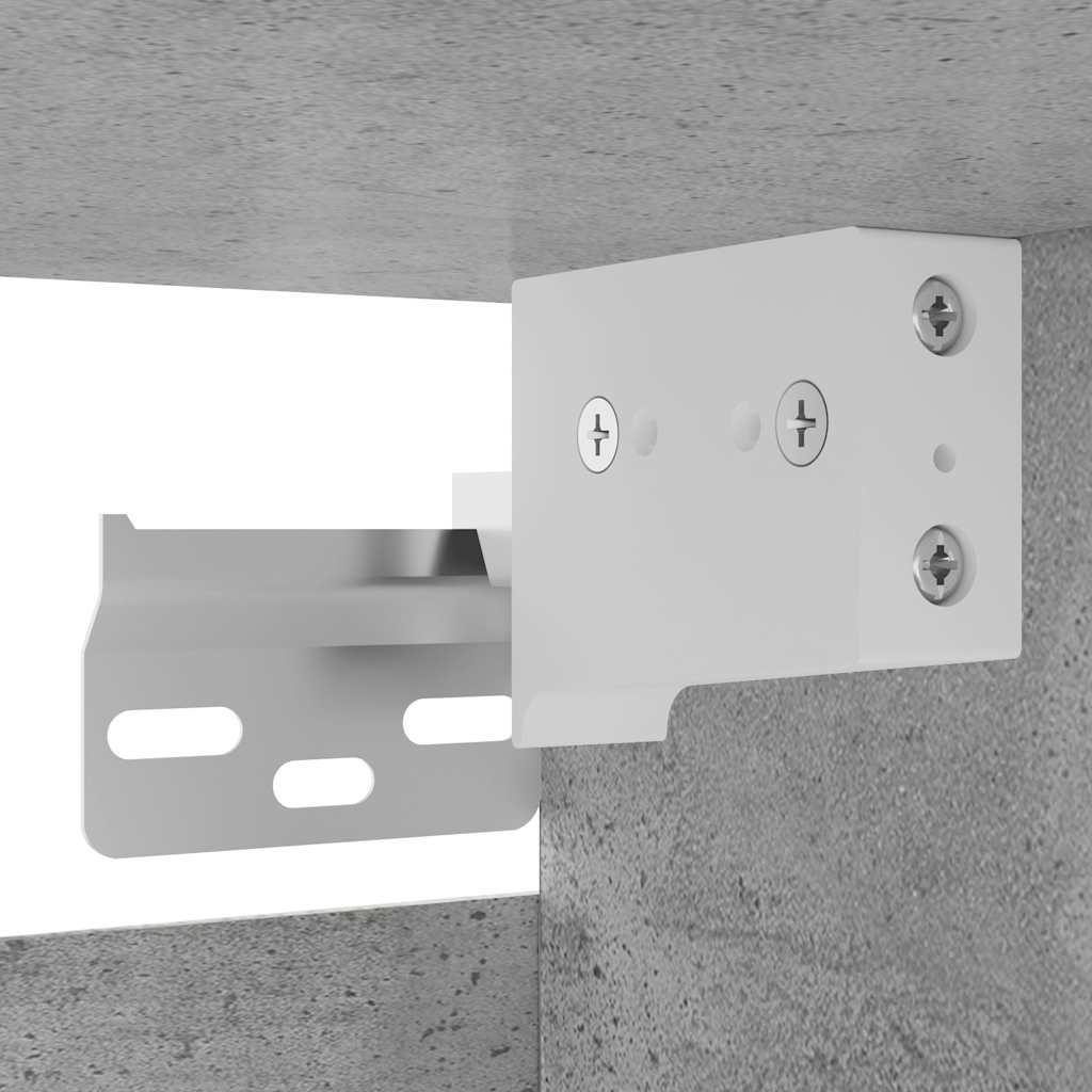 Mobili Porta TV a Parete 4pz Grigio Cemento 30,5x30x30 cm