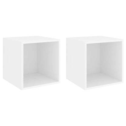 Mobili a Muro 2pz Bianchi 37x37x37 cm in Legno Multistrato | homemem39