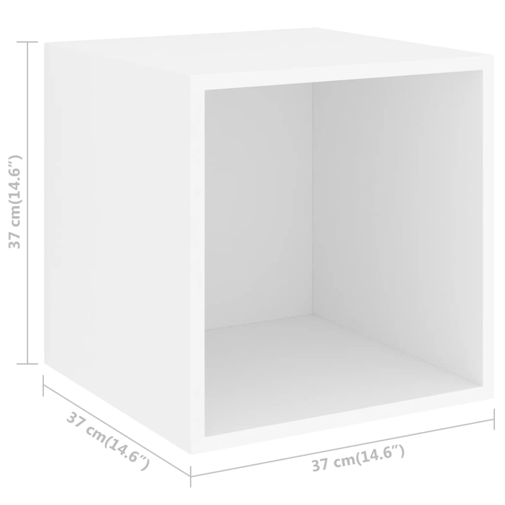 Mobili a Muro 2pz Bianchi 37x37x37 cm in Legno Multistrato | homemem39