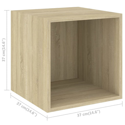 Mobili a Muro 2pz Rovere Sonoma 37x37x37 cm Legno Multistrato | homemem39
