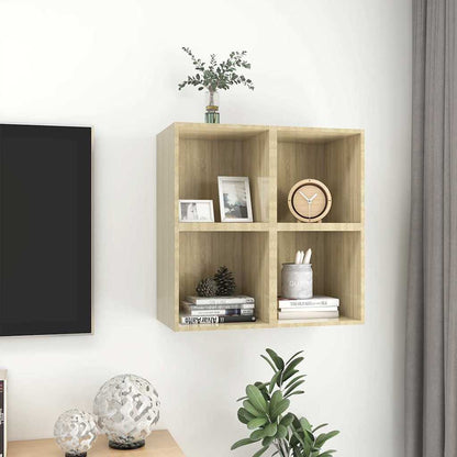 Mobili a Muro 4pz Rovere Sonoma 37x37x37 cm Legno Multistrato