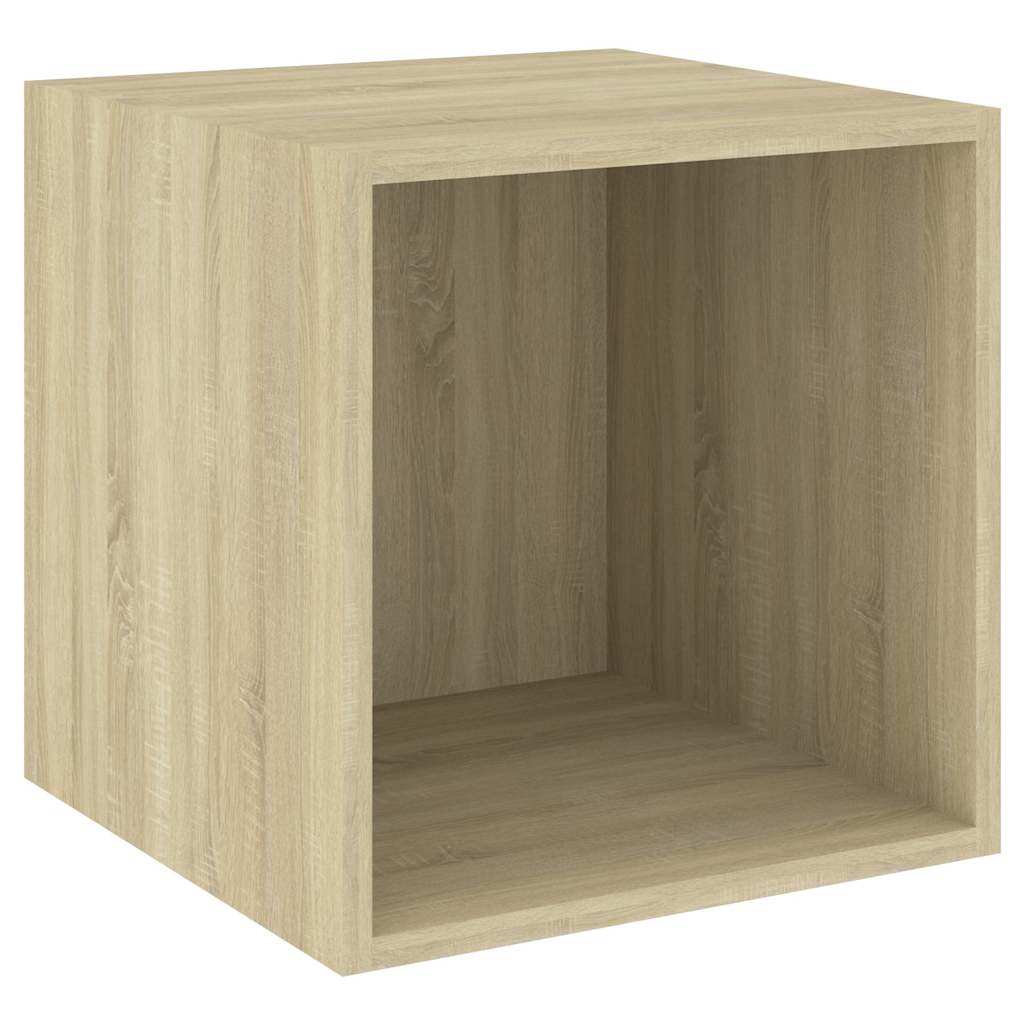 Mobili a Muro 4pz Rovere Sonoma 37x37x37 cm Legno Multistrato