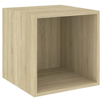 Mobili a Muro 4pz Rovere Sonoma 37x37x37 cm Legno Multistrato