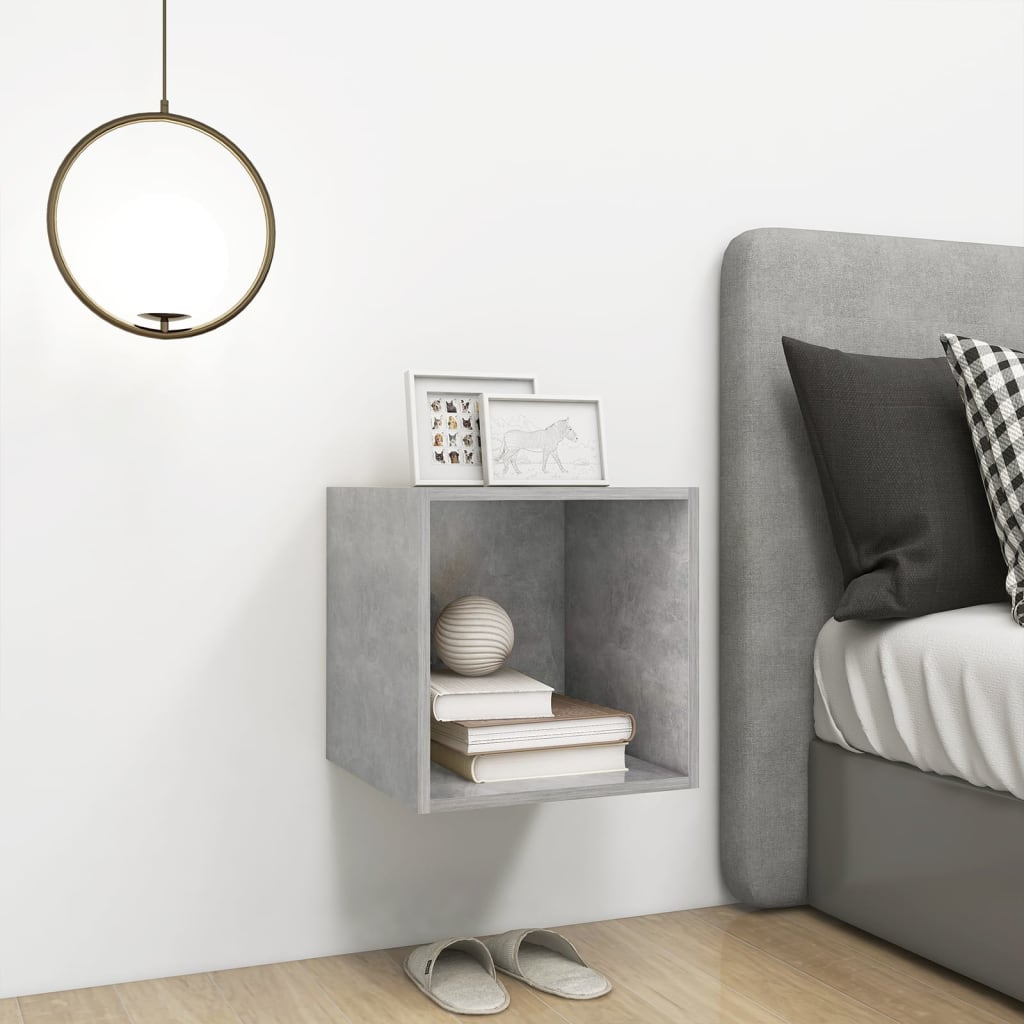 Mobile a Muro Grigio Cemento 37x37x37 cm in Legno Multistrato | homemem39