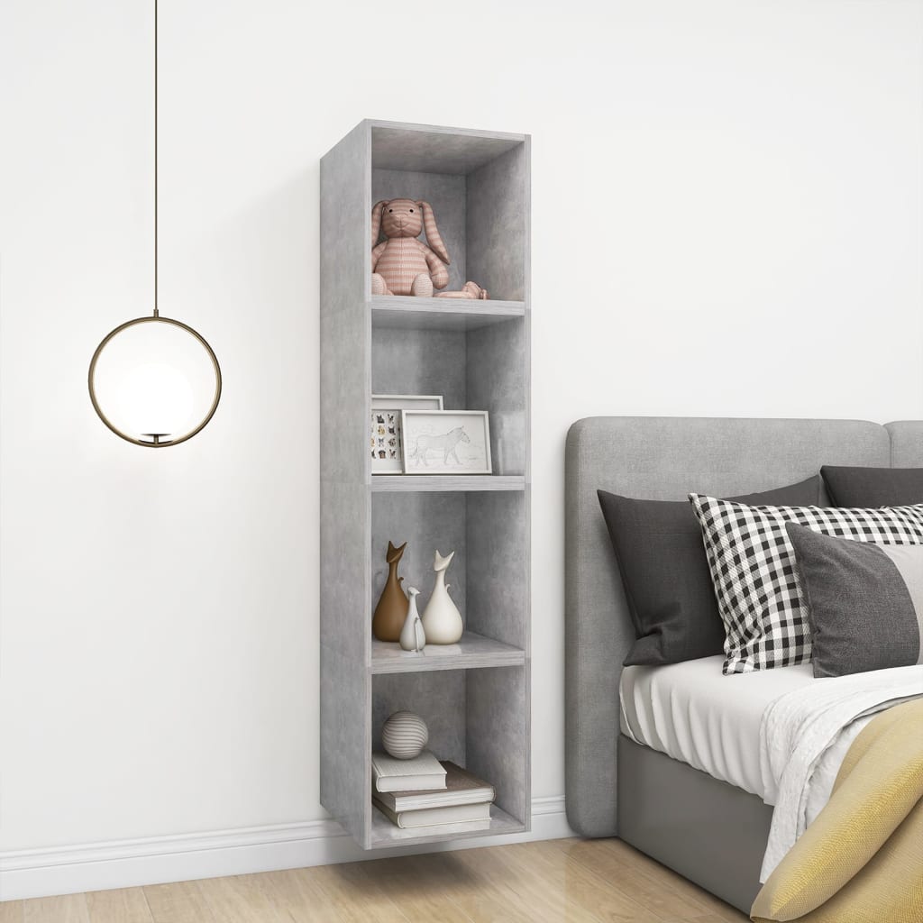Mobile a Muro Grigio Cemento 37x37x37 cm in Legno Multistrato | homemem39