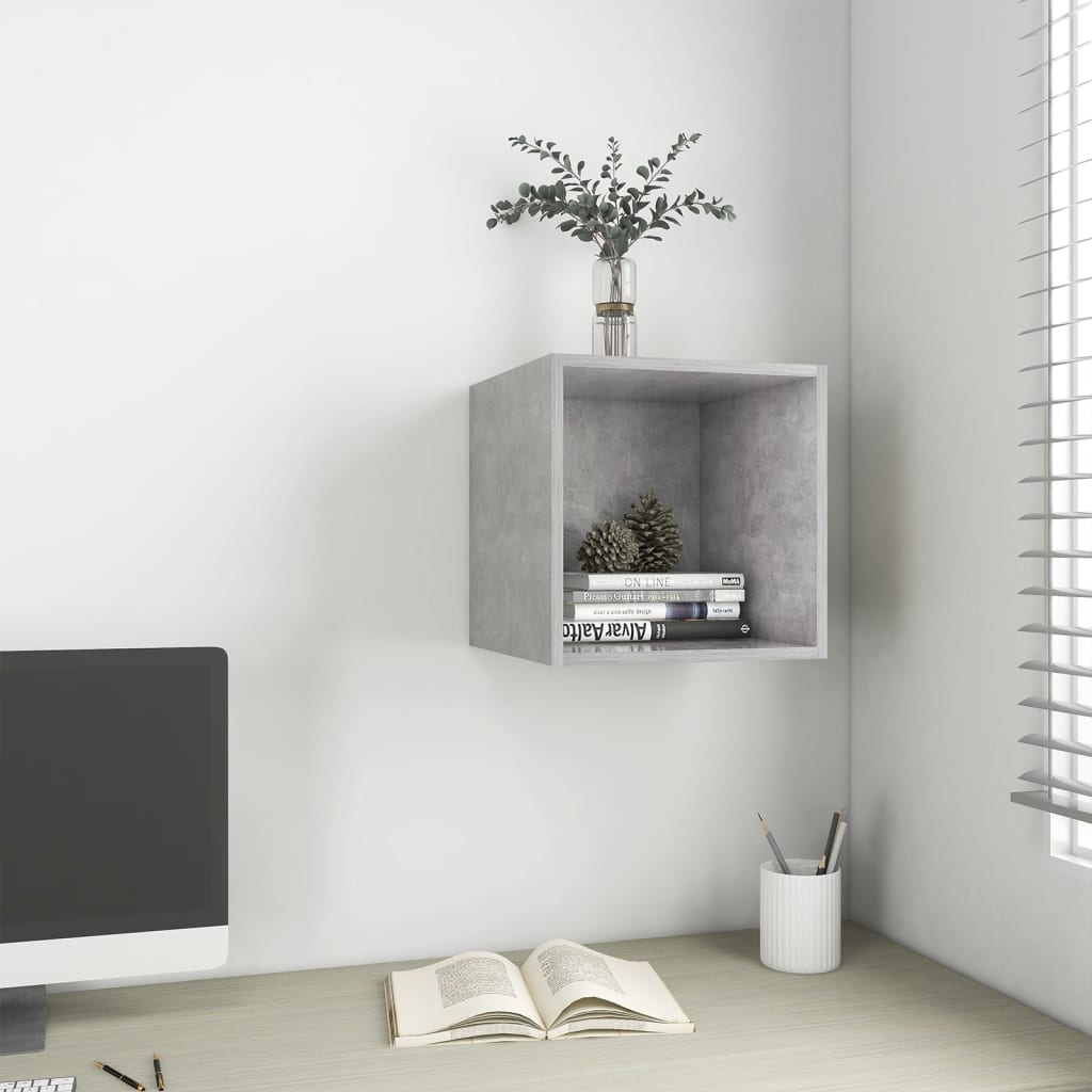 Mobile a Muro Grigio Cemento 37x37x37 cm in Legno Multistrato | homemem39