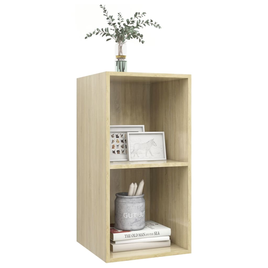 Mobile TV da Parete Rovere Sonoma 37x37x72 cm Legno Multistrato - homemem39