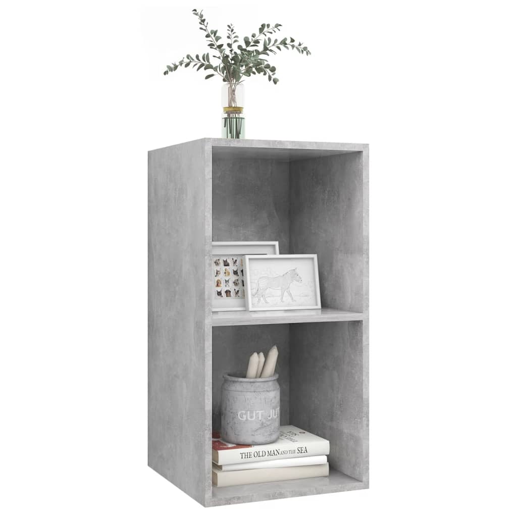 Mobile TV da Parete Grigio Cemento 37x37x72cm Legno Multistrato - homemem39