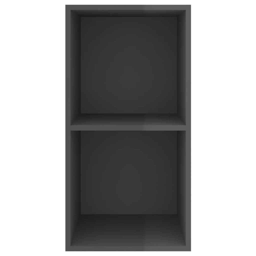 Mobile TV da Parete Grigio Lucido 37x37x72 cm Legno Multistrato