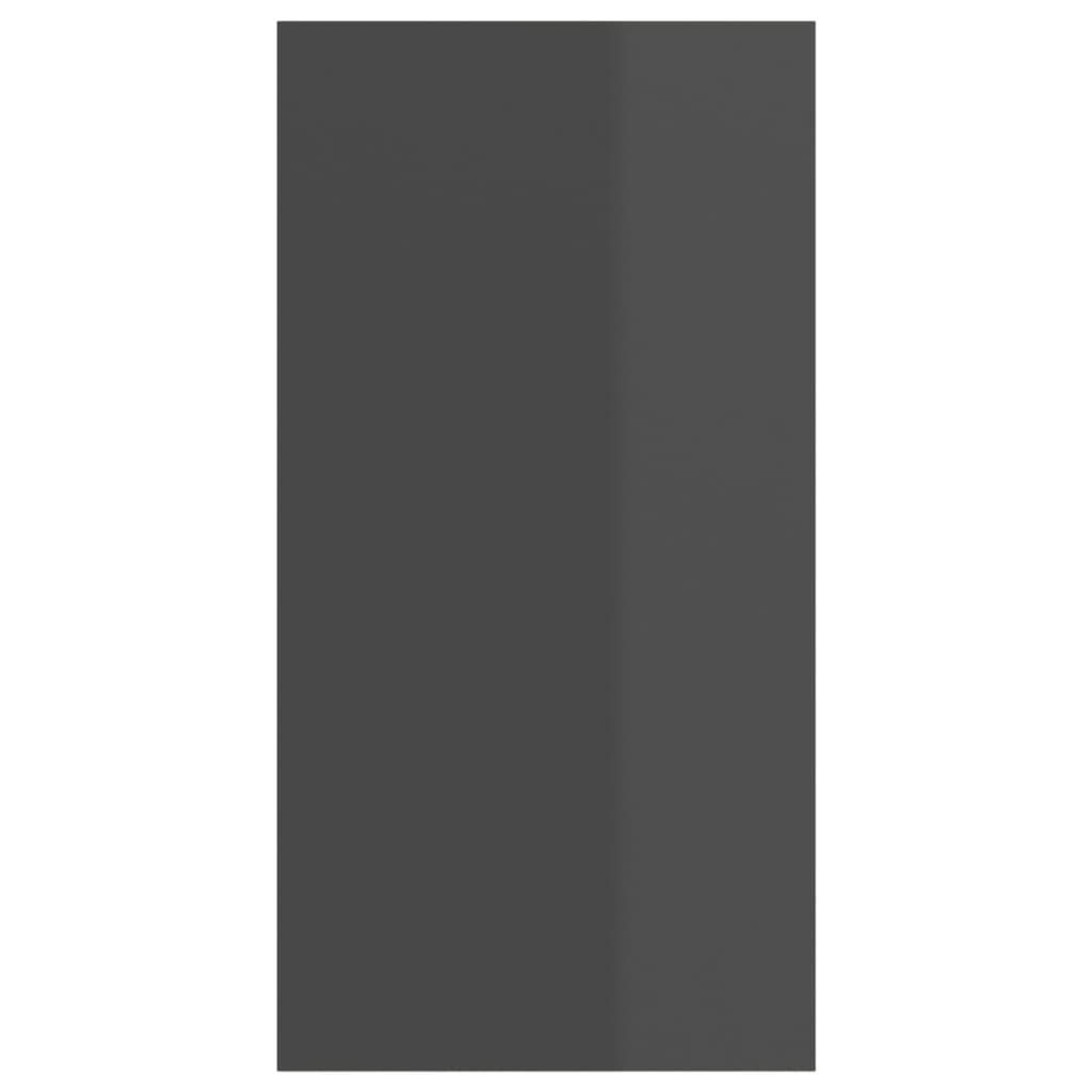 Mobile TV da Parete Grigio Lucido 37x37x72 cm Legno Multistrato - homemem39